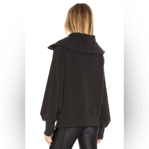 Varley Vine Ottoman Half Zip Pullover Black Size Medium Oversized - Picture 2 of 8